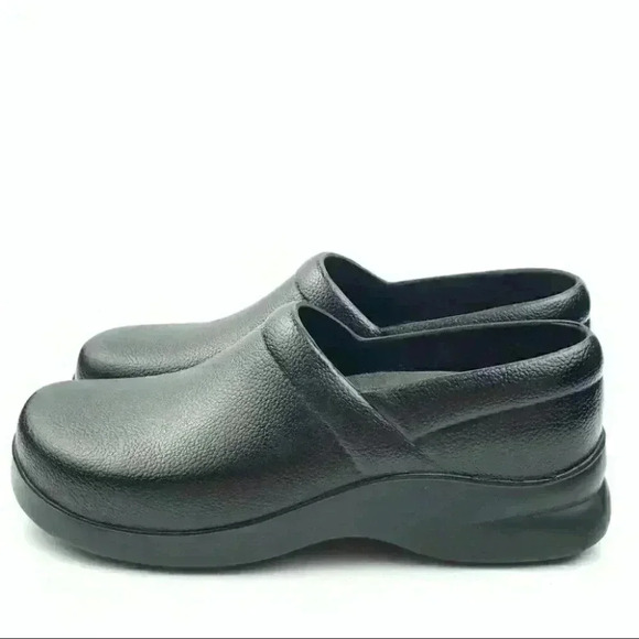 Klogs closed back clogs 9 black leather slip on - Picture 4 of 10